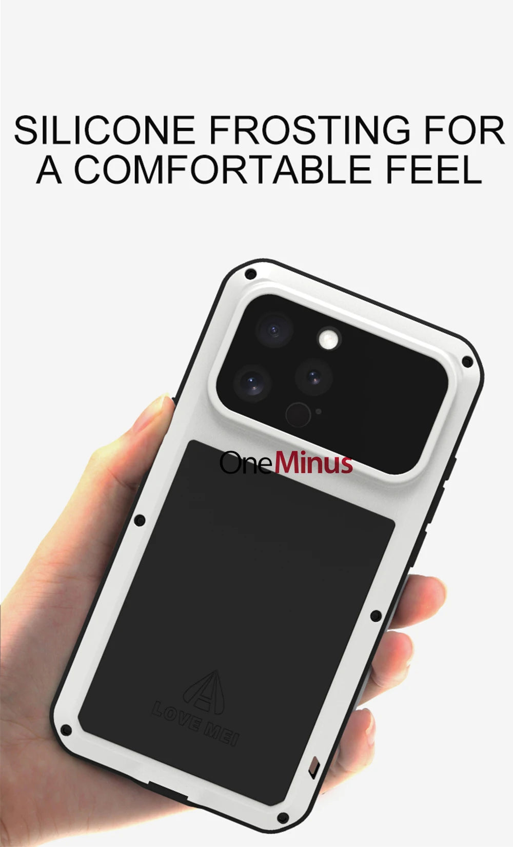 Original LOVE MEI Metal Armor For iphone 16 Pro Max Case 15 Plus 14 Military Grade Silicone Shockproof Cover Built-in Protector - Caseverse