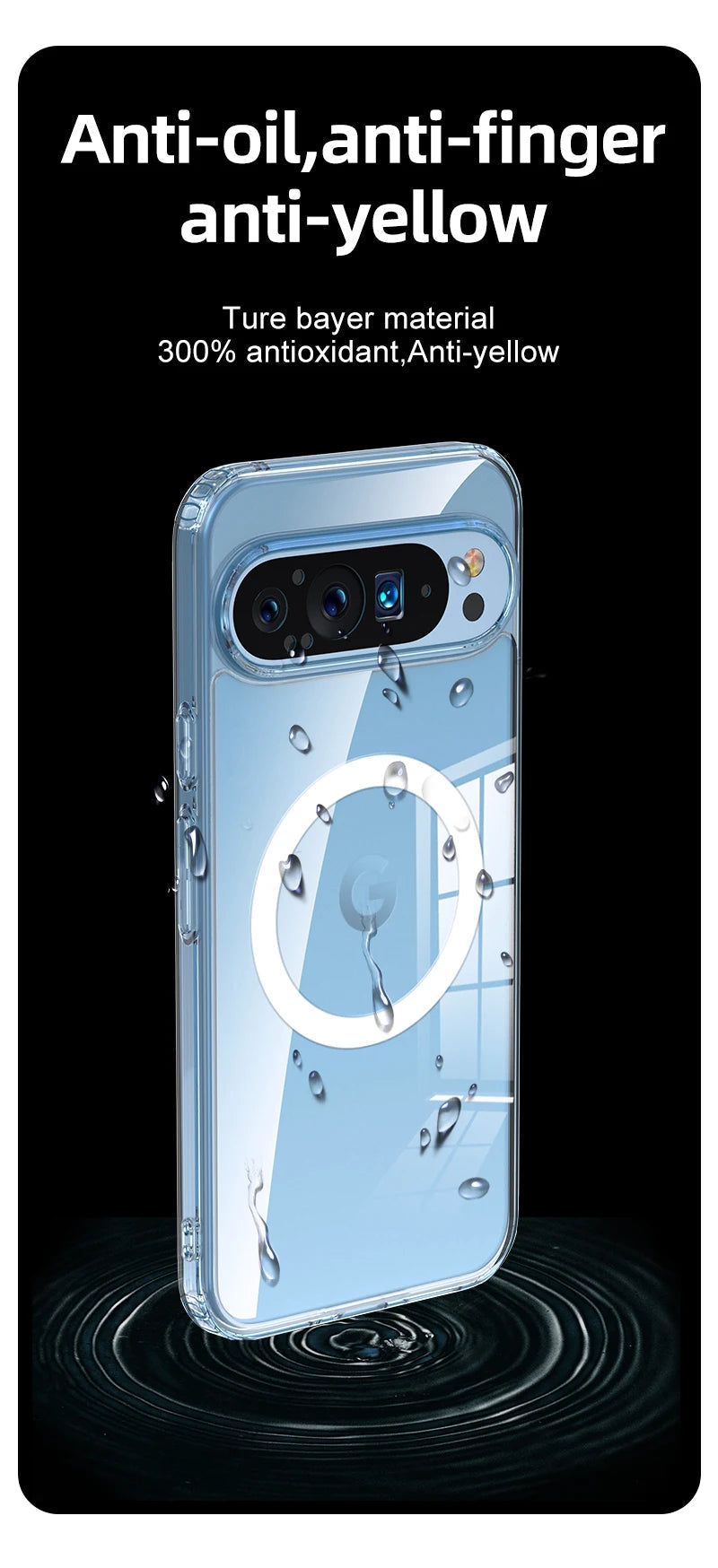 For Google Pixel 9 Pro XL 8 7 Pro 8a 7a Magsafe Case Matte White & Clear Wireless Charging Shockproof Magnetic Armor Cover Caseverse