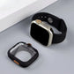 Case for Apple Watch Cover 44mm 45mm 40 41mm Appearance Change To Ultra Tempered Glass Screen Protector Cover iWatch 9 8 7 6 se