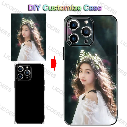 Custom Case for iPhone 16 16e 15 14 13 12 11 Pro Max Mini SE XS XR 7 8 Plus Cover DIY Photo Soft Matte Silicone Shockproof Funda - Caseverse