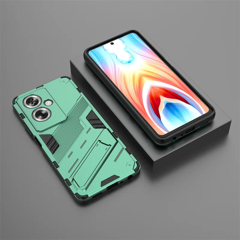 For OPPO A79 5G Case Shockproof Rugged PC Armor Phone Case For OPPO A 79 OPPOA79 5G CPH2553 Car Magnetic Holder Stand Back Cover - Caseverse
