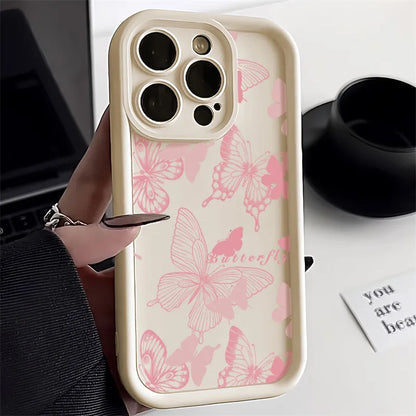 Cute Flower Phone Case For iPhone 11 Case iPhone 15 13 16 17 12 14 Pro Max XR X XS 7 8 Plus SE Anti-drop Shockproof Cover Funda