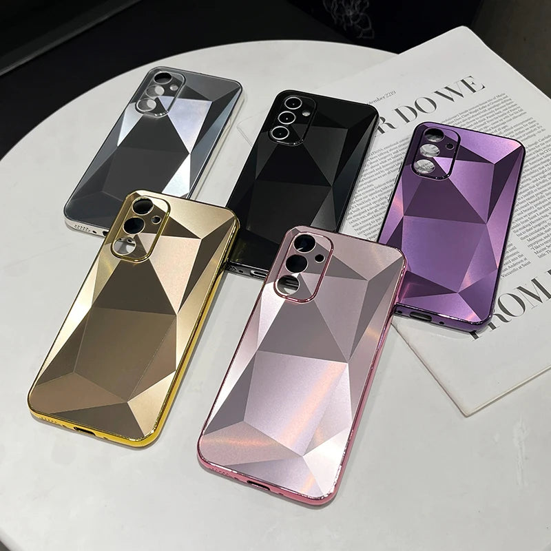 Luxury Soft TPU+PC+Acrylic Back Panel Shockproof Phone Case For Samsung S24 Ultra S22 S23 Ultra Plus FE A55 A54 A53 A34 Cover - Caseverse