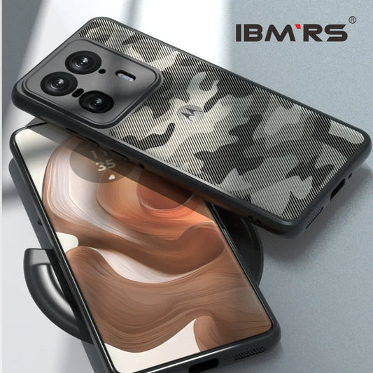 IBMRS for Motorola Edge 50 Ultra Case,(Military-Grade Protection) Shockproof Translucent  Phone Case(Camo Black) - Caseverse