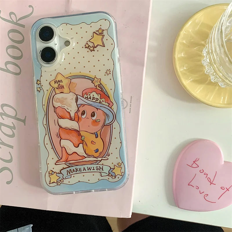 Magnetic Phone Case For iPhone 16 Pro 15 14 13 Pro Max Cover with Magsafe Holder Cute Candle Star Shockproof Silicone Cases 15 Caseverse