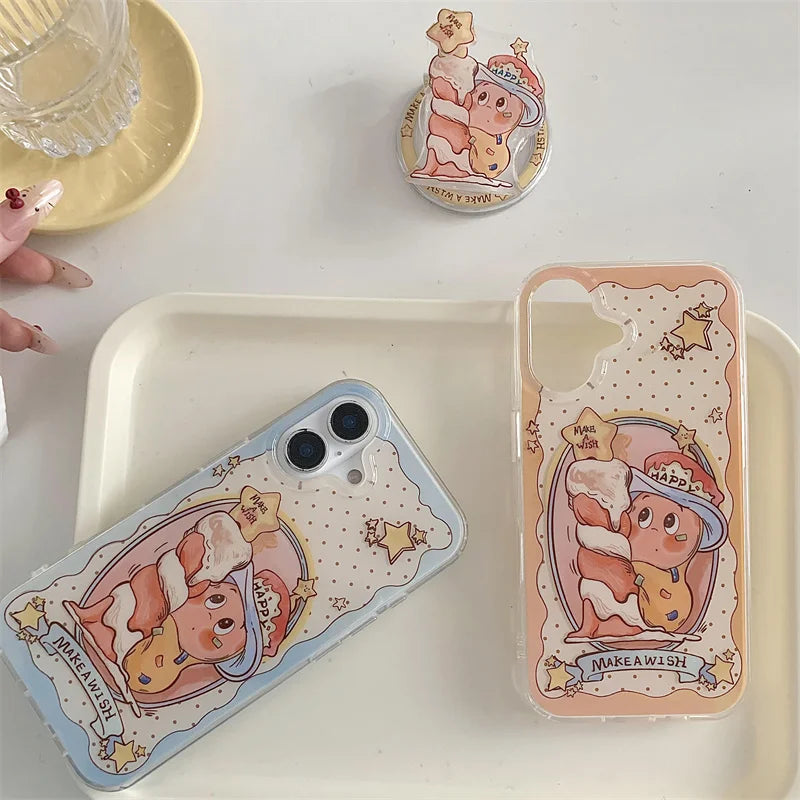 Magnetic Phone Case For iPhone 16 Pro 15 14 13 Pro Max Cover with Magsafe Holder Cute Candle Star Shockproof Silicone Cases 15 Caseverse