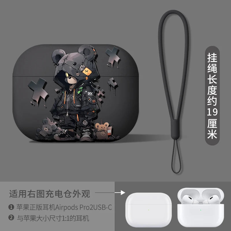 For AirPods 4 2024  pattern wireless earphone frosted shell protective case suitable for Airpods 4 Pro 1 2 3  wholesale ﻿