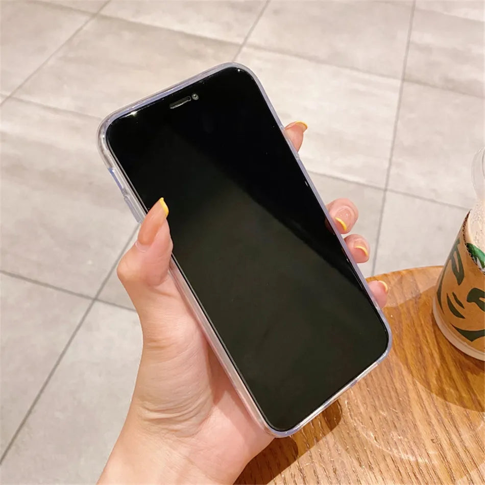 Clear Phone Case For iPhone 11 12 13 14 Pro Case for iphone X XS Max XR 7 8 Plus SE Cases Cover Soft Silicone Wallet Card Holder - Caseverse