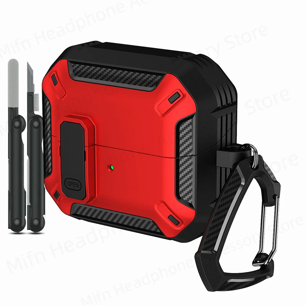 Newest carbon fibre switch earphone cover for Men For Samsung Galaxy Buds 3/Buds3 Pro Buzz 3 Pro Earbuds Case with cleaning kit Caseverse