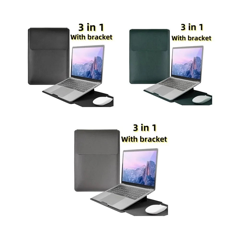 Portable Laptop Sleeve Bags Waterproof Pu Leather Notebook Sleeves Neoprene Soft Sleeve Tablet Cases