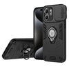 Rugged Armor Shockproof Phone Case For Infinix Smart 9 X6532 Hot 50i X6531 X6531B Sliding Window Metal Ring Holder Back Cover - Caseverse