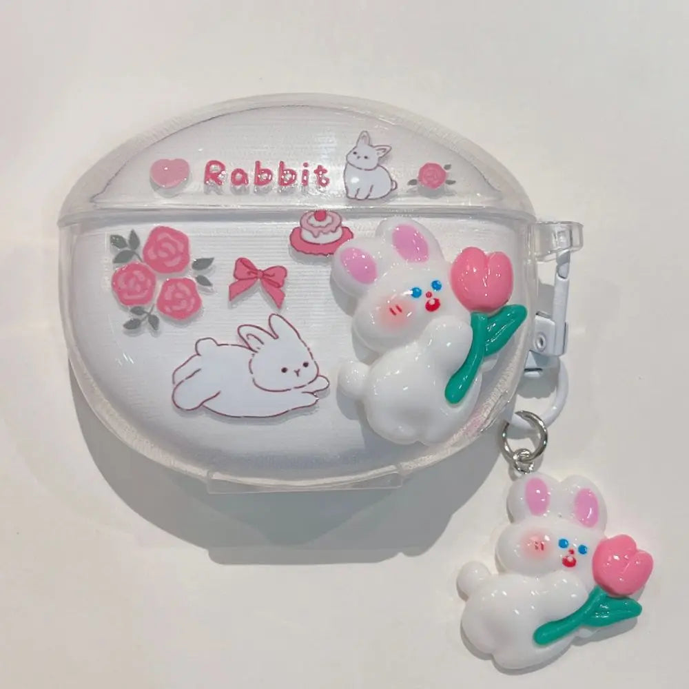 3D Flower Fruit Pattern Headphone Case For Xiaomi Redmi Buds 6 Buds 5 Pro Buds4 Active Buds 4 Lite Cover With Lovely Keychain Caseverse