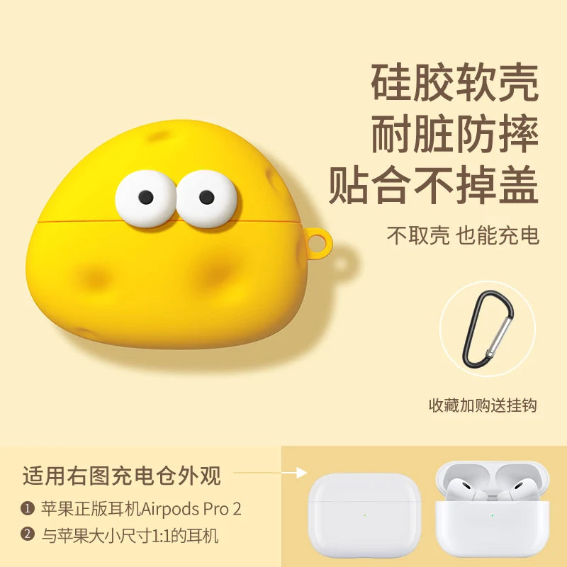 Toast Bread Donut Chocolate Cookies Case for Apple AirPods 4 1 2 3 Generation Cover for AirPods Pro 2nd Gen Air Pods Protective Caseverse