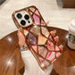 Plating Glitter Diamond Pattern Colorful Marble Phone Case For iPhone 15 13 11 12 14 Pro Max Soft Silicone Transparent Cover - Caseverse