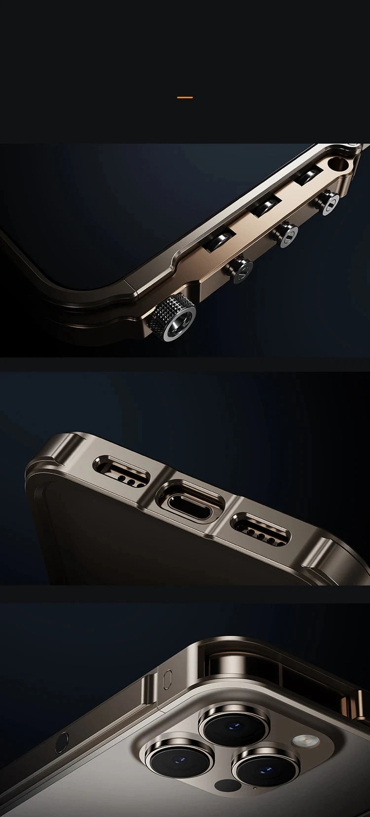 Luxury Aluminum Alloy Armor Frame Phone Case For iPhone 13 14 15 16 Pro Metal Removable Shockproof Cover