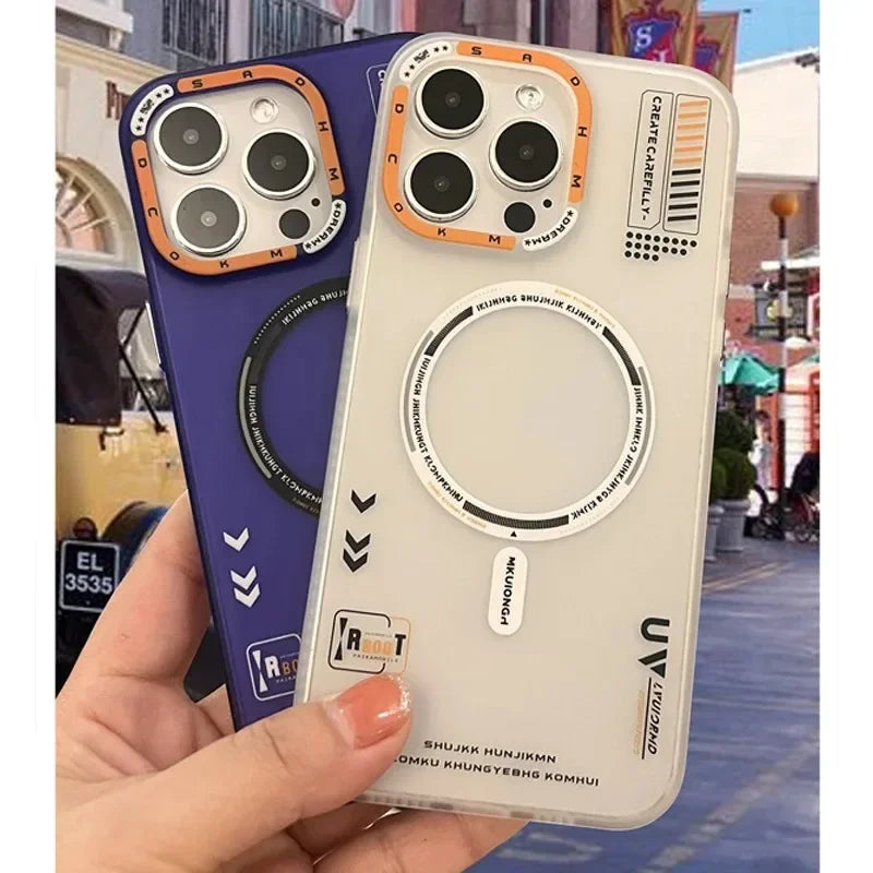 Matte Magnetic Phone Case For iPhone 16 12 13 14 15 Pro Max Megsafe Wireless Charge Frosted Back Metal Lens Frame Buttons Cover Caseverse