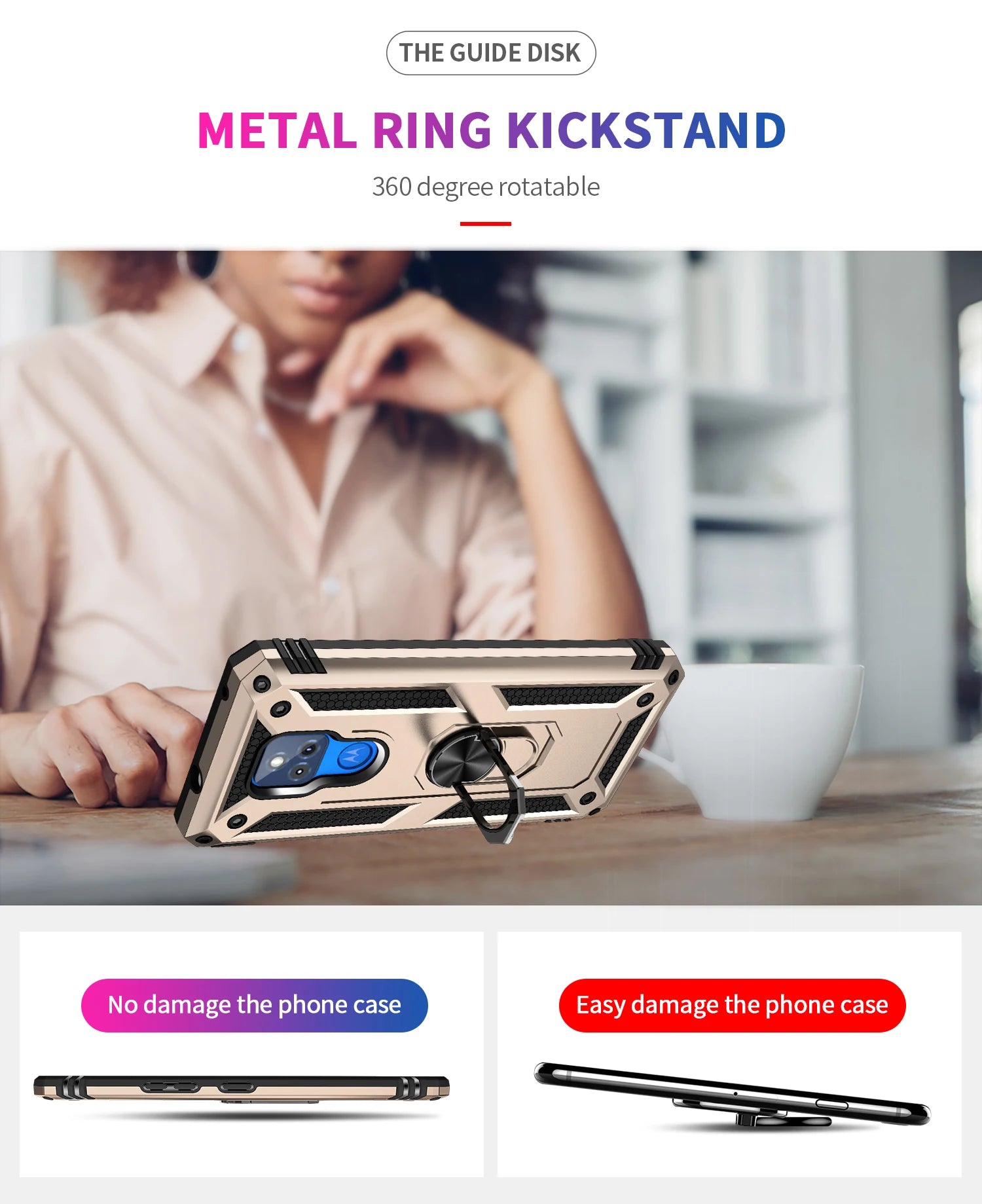 for Moto G Play Case for Phone Moto G Play 2021 Case Shockproof Armor Rugged Military Protective Car Holder Magnetic Cover - Caseverse