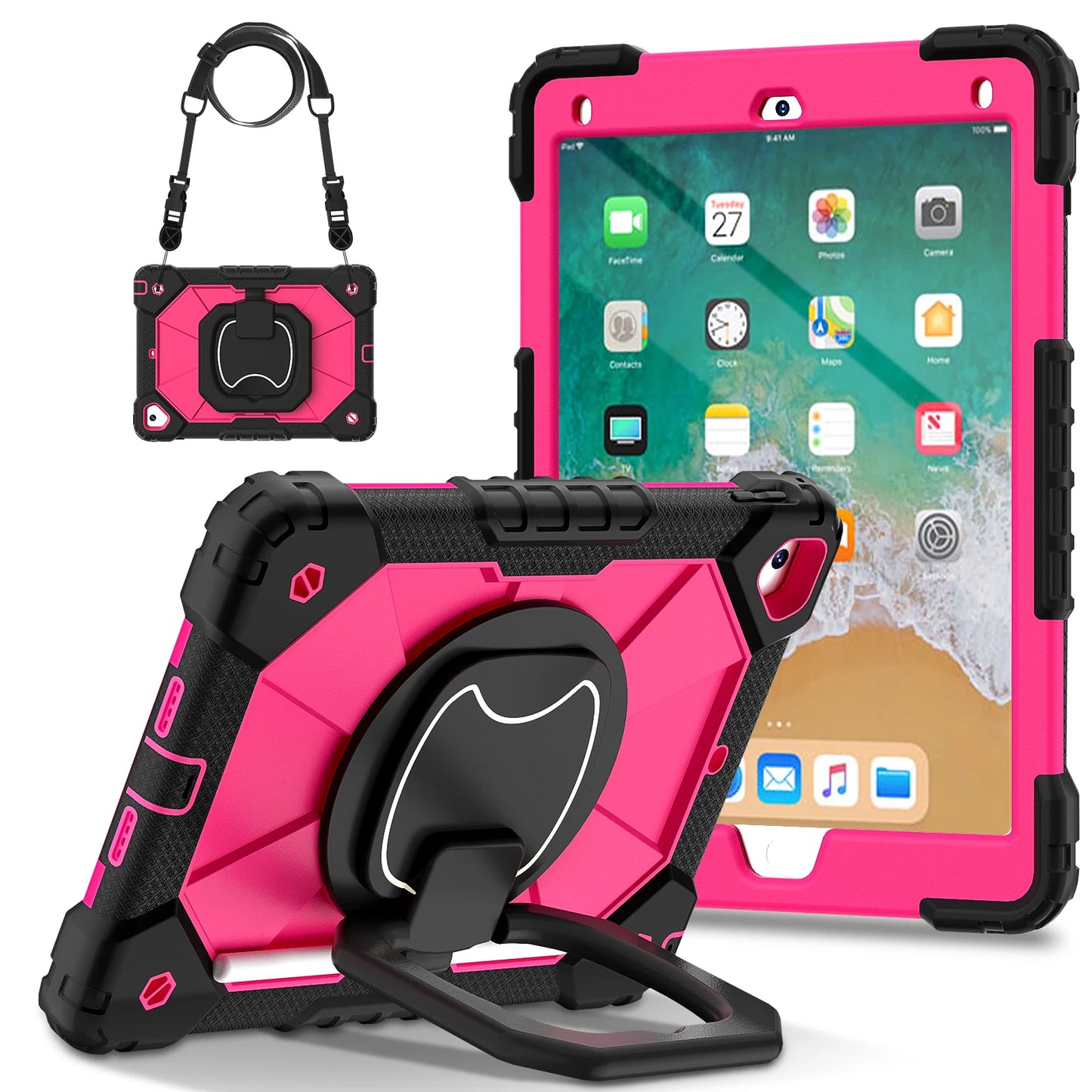 Tablet Protective Case Suitable for iPad 5Th(2017)/6Th(2018)/Pro9.7/New iPad 9.7 Satchel Stand