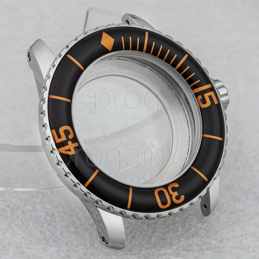 45mm Watch Case 10ATM Waterproof Stainless Steel for Fifty Fathoms Watch Case fit NH35 Movement NH35 Stainless Steel Case