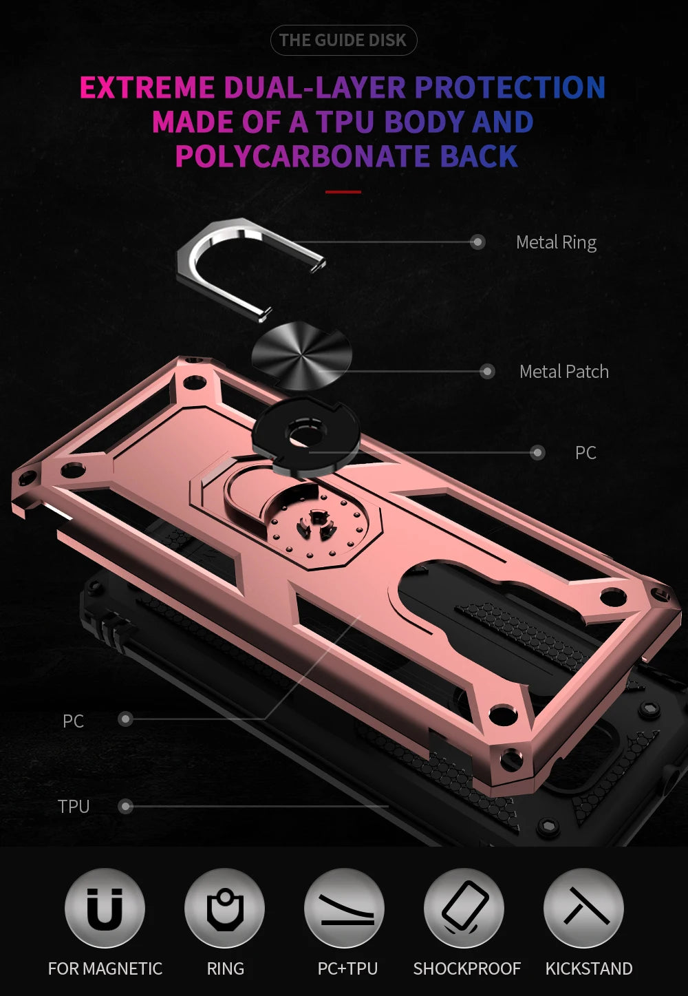 for Moto G Play Case for Phone Moto G Play 2021 Case Shockproof Armor Rugged Military Protective Car Holder Magnetic Cover - Caseverse