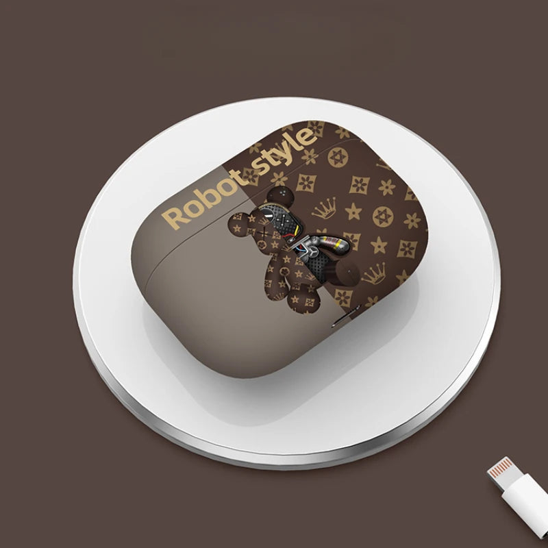 Cool Leather Grain Case for AirpPods Pro 2 Case Airpods 4 3 AirPods Pro Cover Apple Bluetooth Earphone Accessories Caseverse