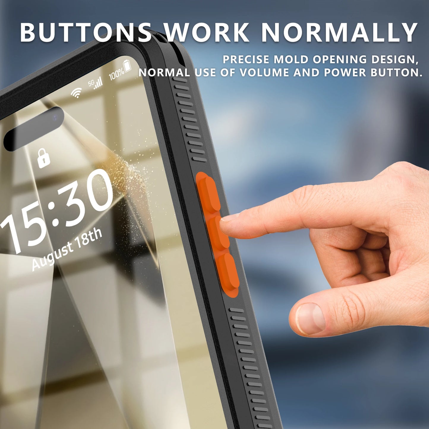 IP68 Waterproof Case For iphone 15 Pro Max Case 14 Plus 12 13 Underwater Full Sealing Cover Shockproof Built-in Screen Protector - Caseverse