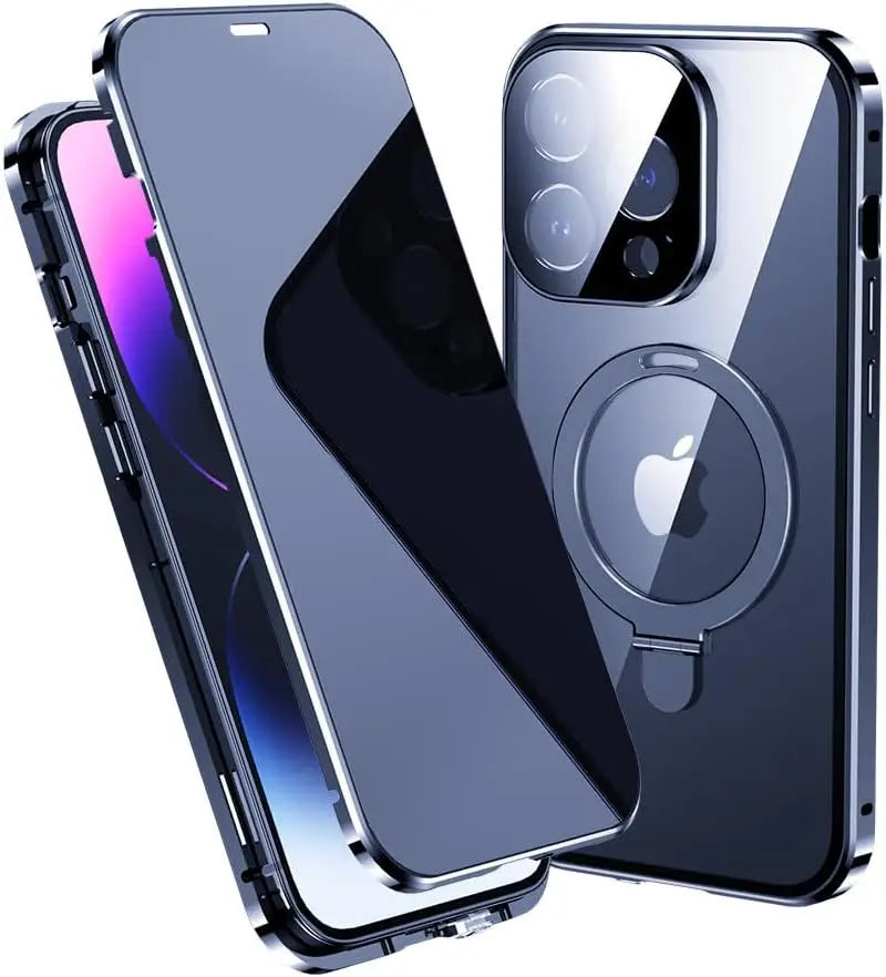 IPhone Anti-Peeping Privacy Screen Metal Bumper Magnetic Case Caseverse