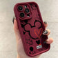 Mickeys Minnies Yk2 Red Cute Phone Case for IPhone 16 15 14 13 12 11 Pro Max Mini XR XS X 7 8 Plus Soft TPU Back Cover - Caseverse