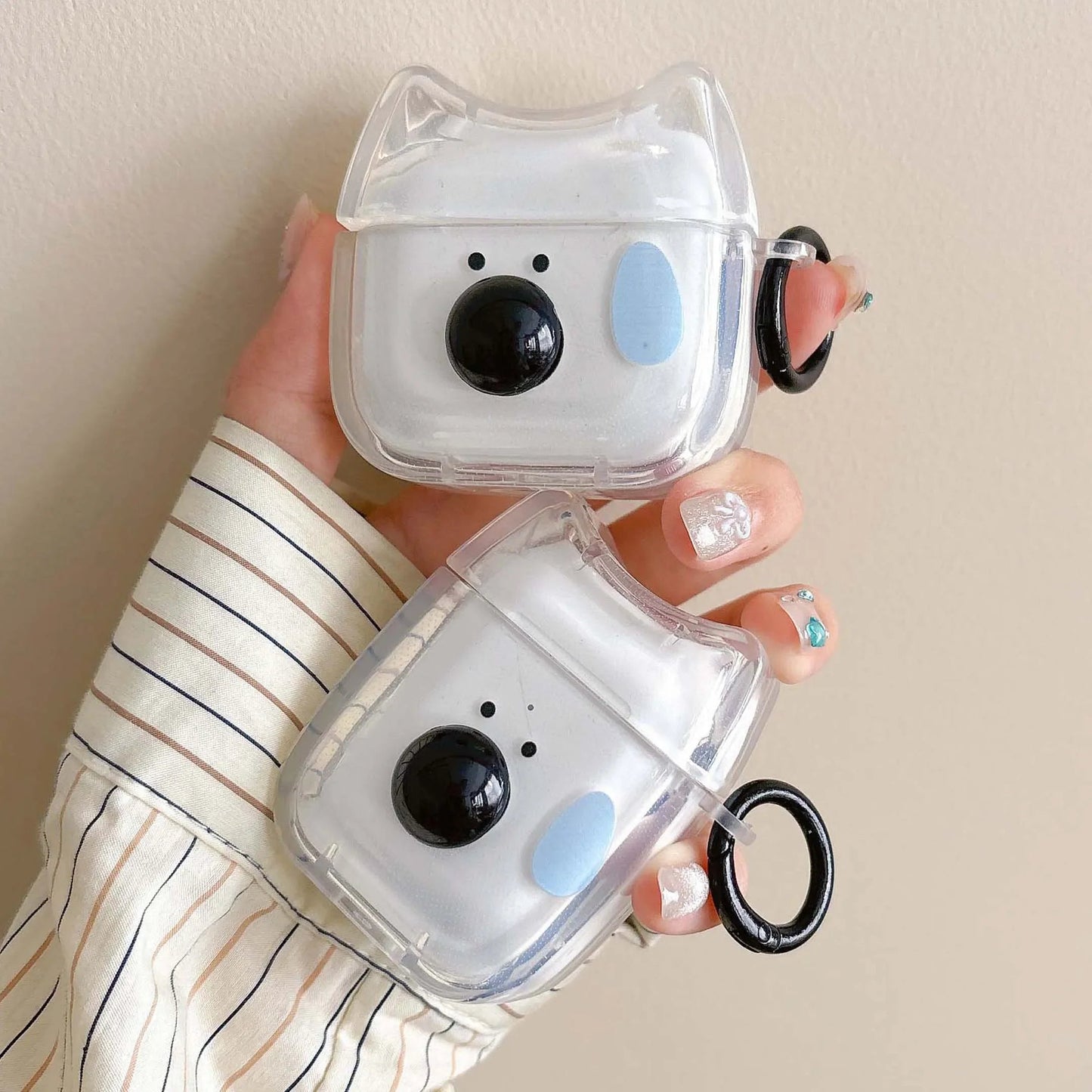 Ins 3D puppy funny dog cartoon wireless bluetooth charging box for apple airpods 1 3 pro 2nd 2 4 relif earphone case Caseverse