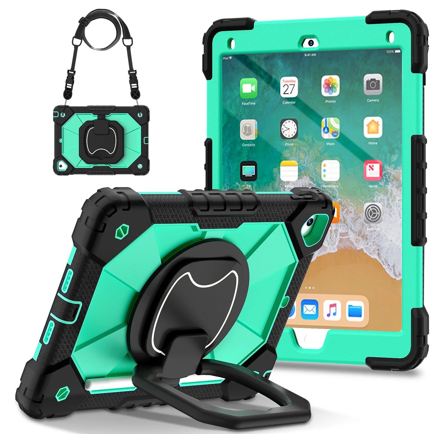 Tablet Protective Case Suitable for iPad 5Th(2017)/6Th(2018)/Pro9.7/New iPad 9.7 Satchel Stand