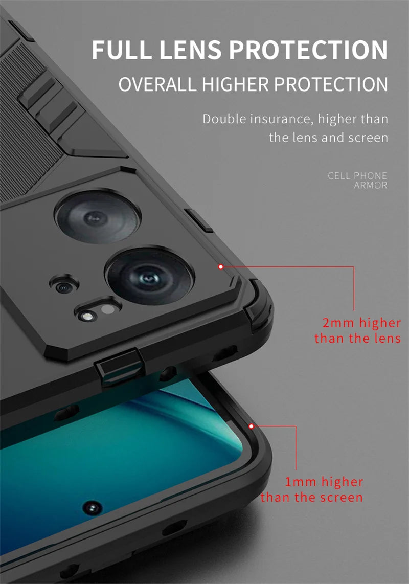 Rugged Armor Shockproof Phone Case For Xiaomi Mi 11 12 13 Lite 14 10T 11T 12T 13T Poco F3 F4 F5 Pro Holder Stand Back Cover - Caseverse