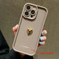 3D Gold Love Heart Personalized Custom Name Case For iPhone 16 15 14 13 12 11 Pro Max X XS XR 7 8 Plus Silicone Candy DIY Cover Caseverse