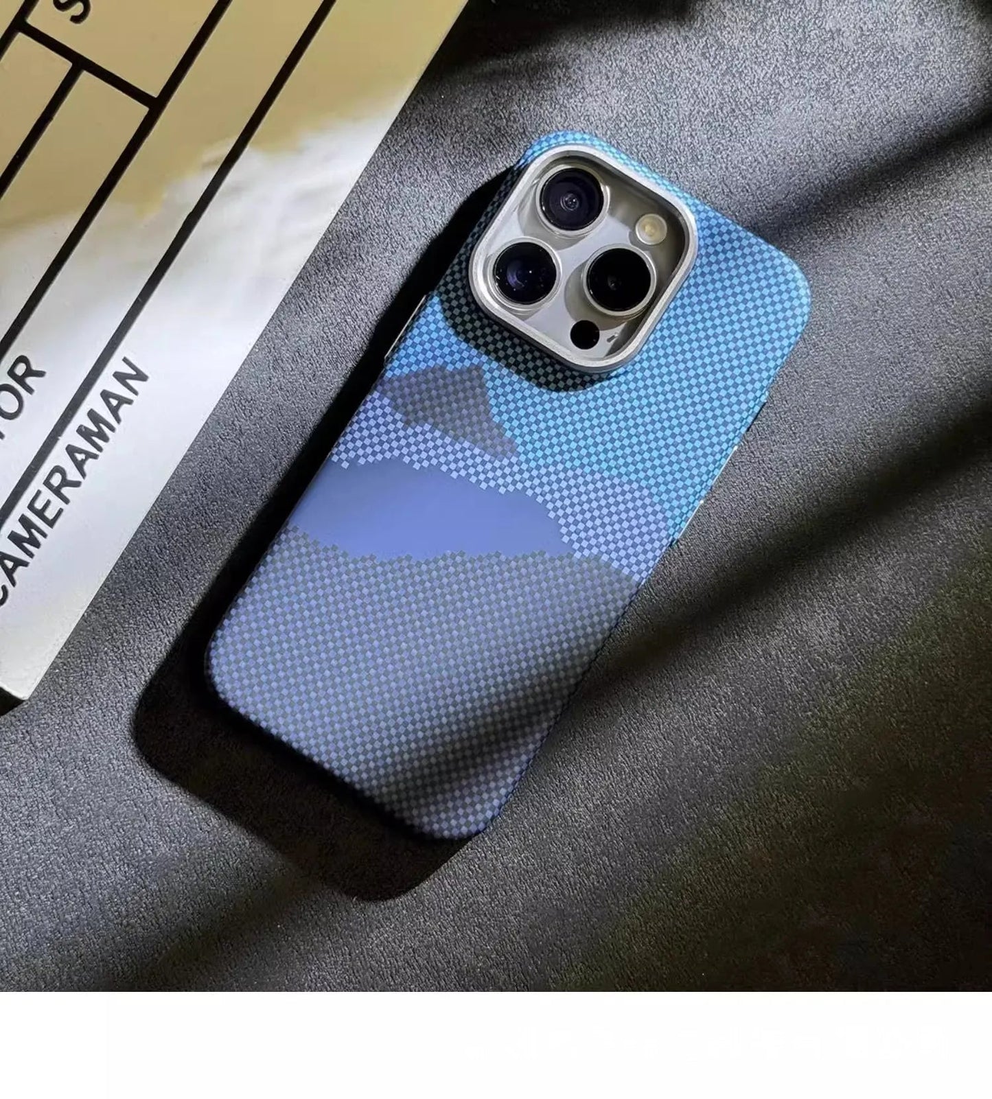 Magnetic Kevlar Carbon Fiber Pattern For iPhone 16Pro 15 Pro Max 14 13 12 Pro Plaid Personalized Phone Case For 12 13 14 Pro Max Caseverse