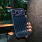Classic 3D Corrugated Stripe Stylish Business Luggage Phone Case For IPhone 17 Pro Max Cover Hard Shockproof Bumper Luxury Funda