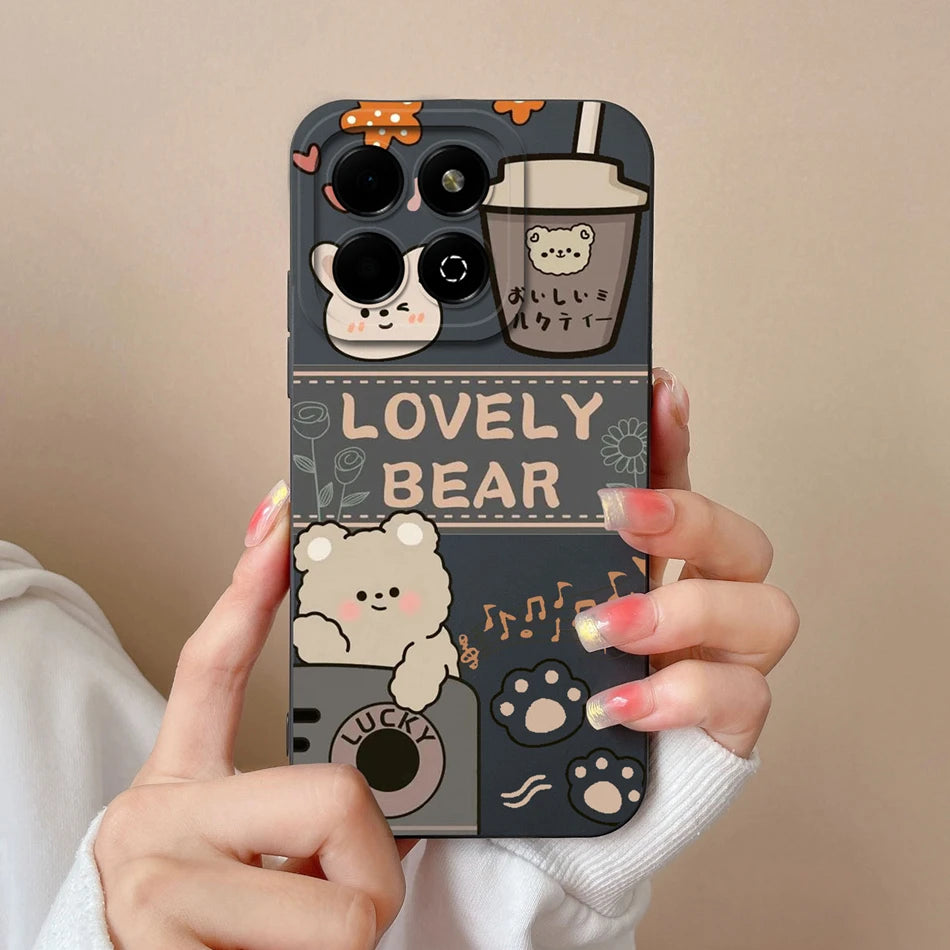 Case For Honor X6B Phone Back Cover Cute Avocado Soft Comfortable Liquid Silicone Camera Protection Anti Drop Bumper Capa Funda - Caseverse