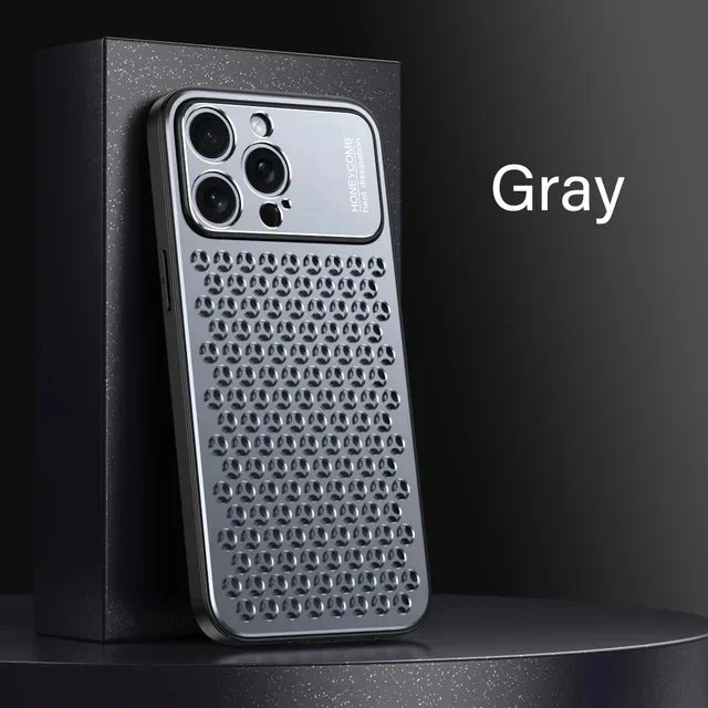 Aluminum Alloy Phone Case For iPhone 16 Pro Max 15 14 13 Metal Breathable Back Cover Caseverse