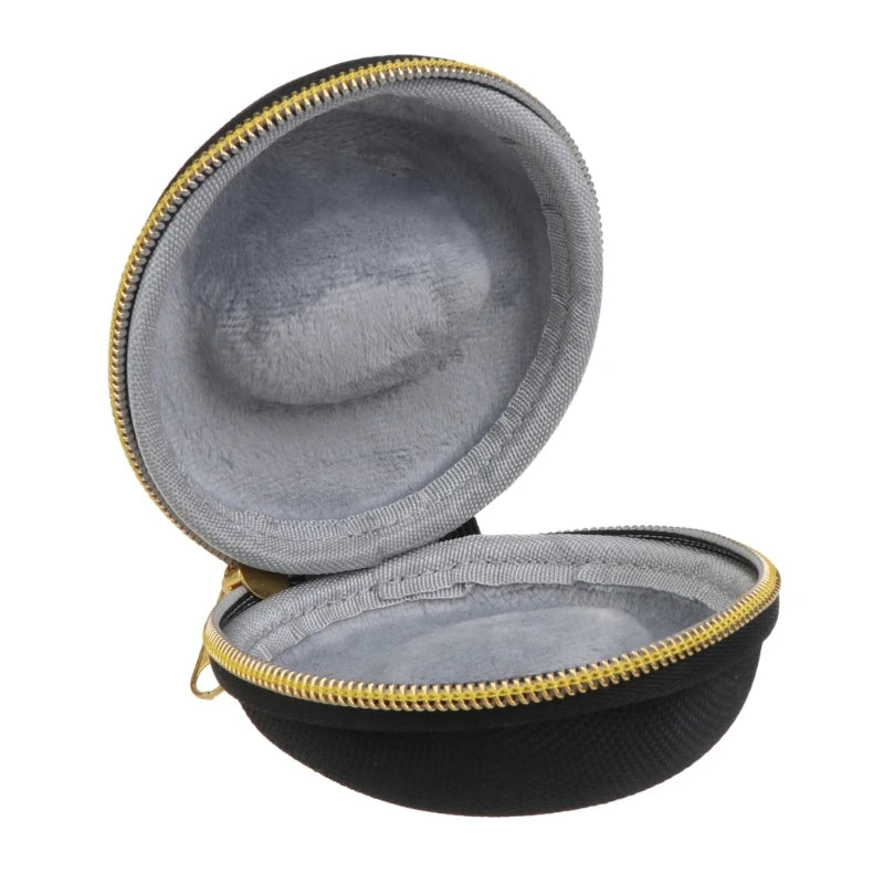 Travel Watch Case,Single Watch Box with Zipper for Storage, Cushioned Round Portable Watch Case for Wristwatches