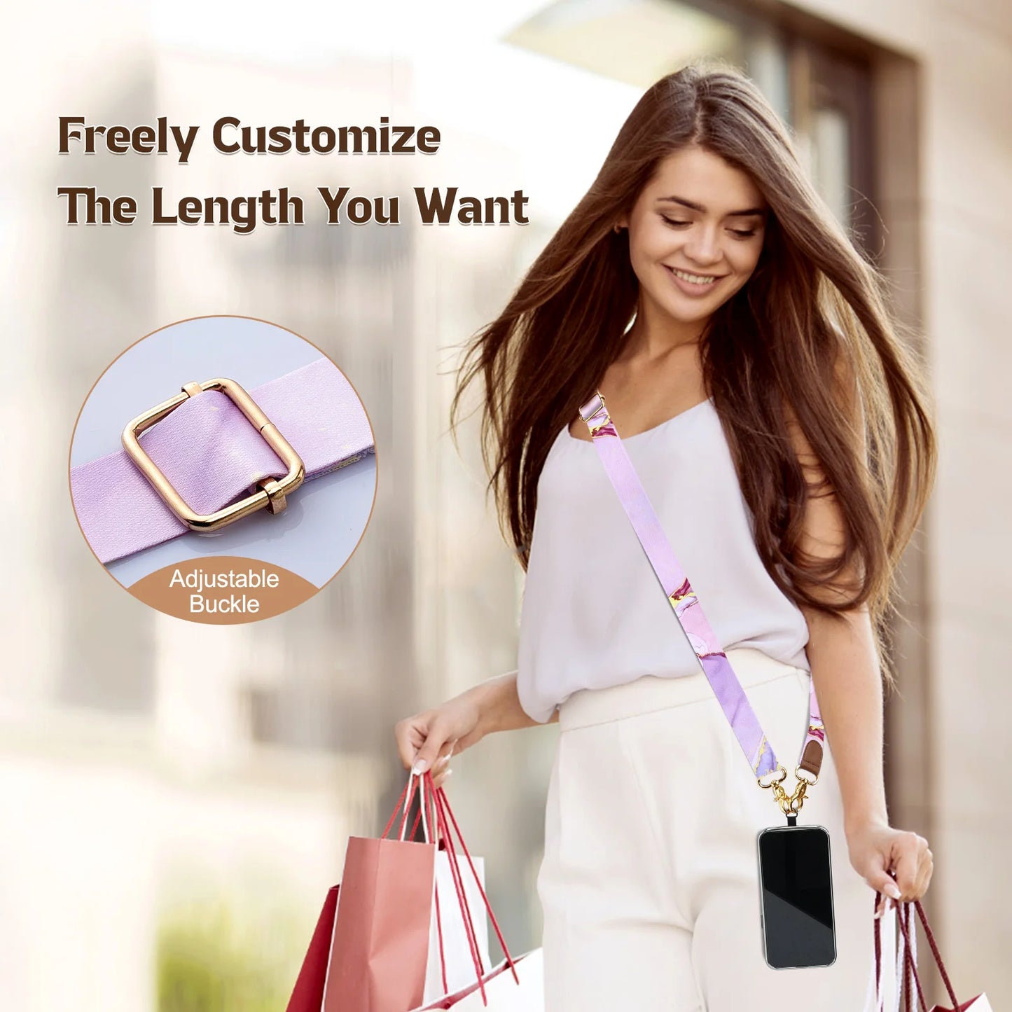 Phone Lanyard Crossbody Wrist Strap,Adjustable Anti-Theft Strap for All Smartphone Case,Universal Cell Phone Neck lanyard for me