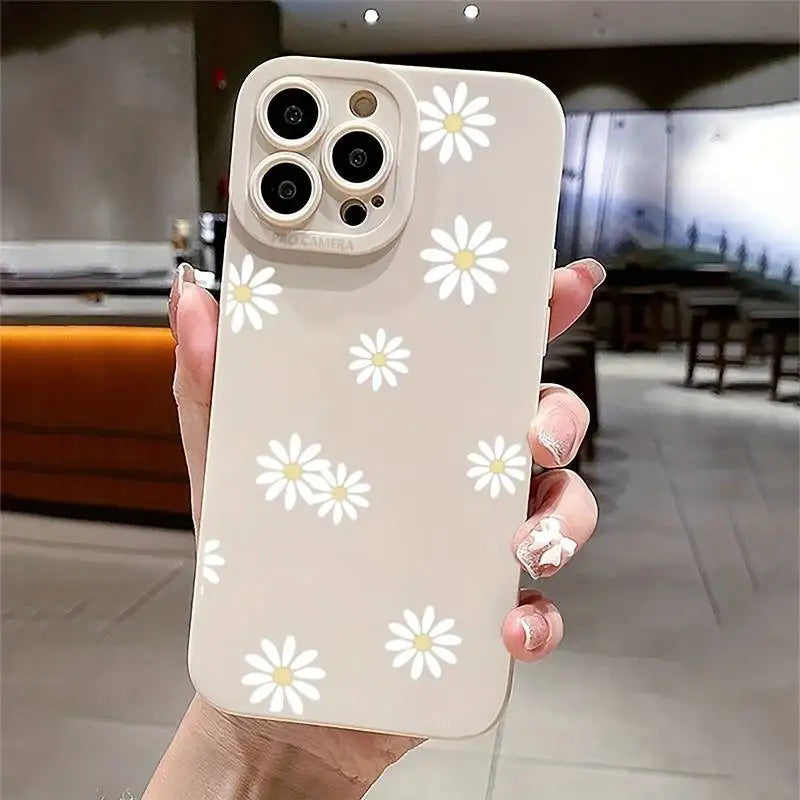 Daisy Graphic Printed Phone Case For iPhone 13 11 12 14 15 16 Pro Max Plus 16E XR 8 7 Plus SE 2022 X XS Max Soft Matte Cover - Caseverse