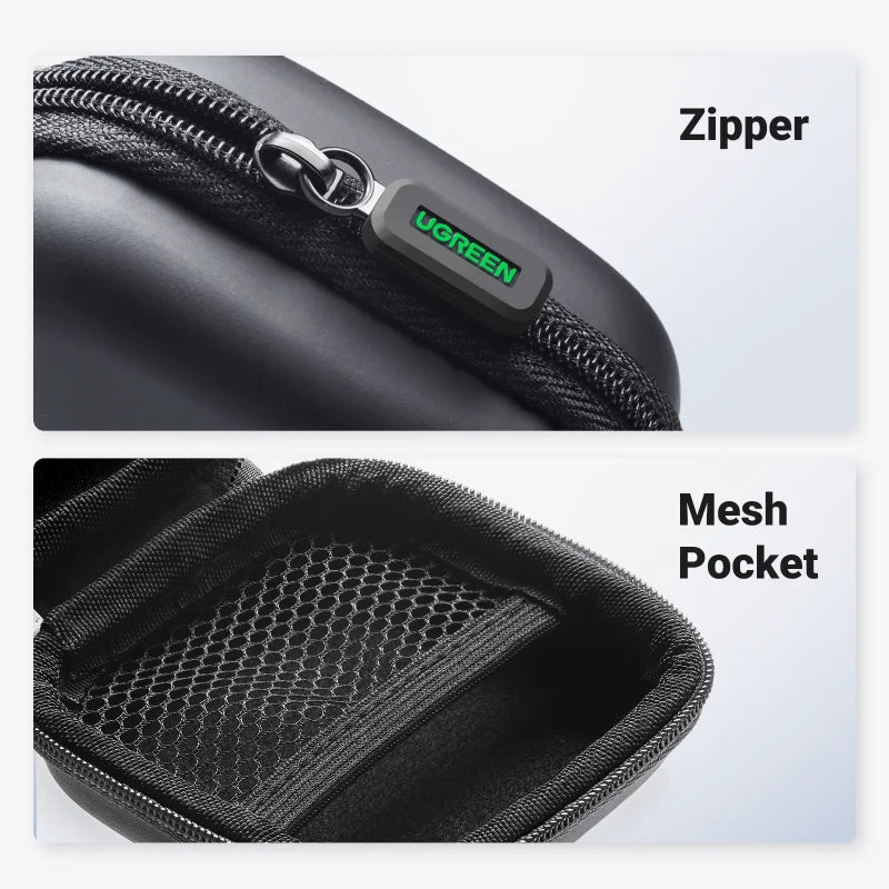 UGREEN Earphone Case Hard Headphone Bag for Airpods Earpods Sennheiser Ear Pads Wireless Bluetooth Earphone Accessories Caseverse