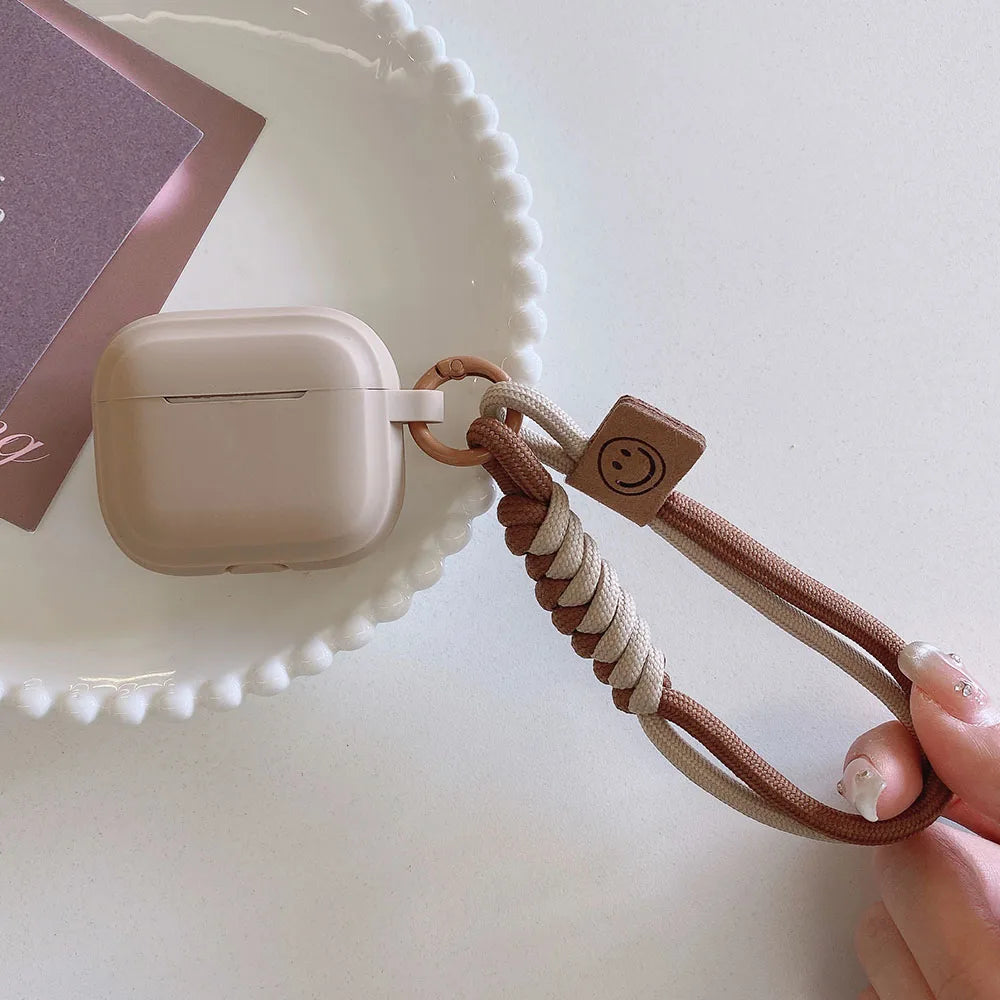 caramel color soft silicone earphone case with bracelet fall prevention couple for airpods 2 3 pro 2 bluetooth charging box case Caseverse