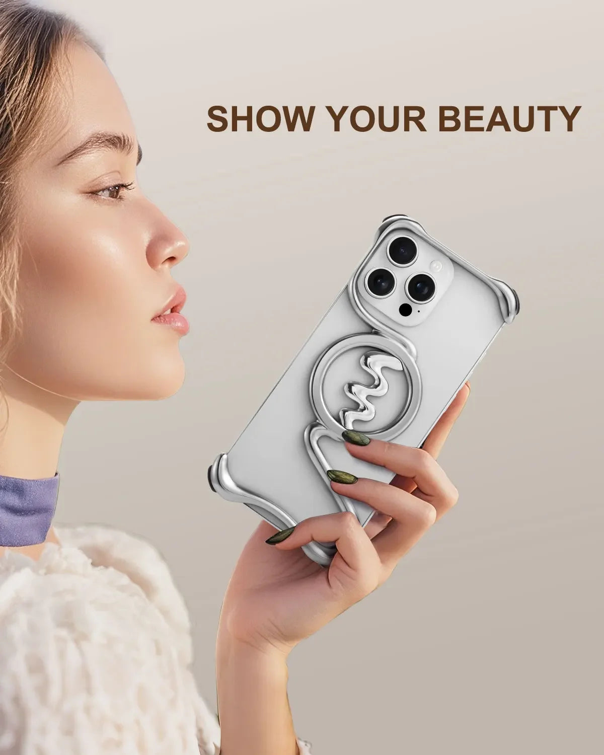 Oatsbasf Metal Phone Case for iPhone 16/16 Pro/16 Pro Max Ultra-thin Frameless Magsafe Shockproof Minimalist Protective Covers Caseverse