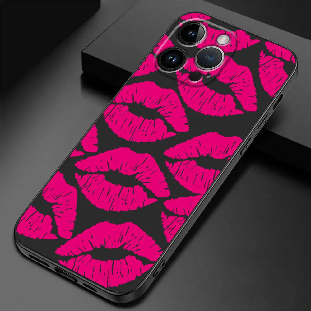 Black Soft Cases Back Cover Sexy Girl Red Black Lips Kiss Phone Case for Huawei P20 Lite P40 Lite P30 Pro P Smart Z P30 Lite - Caseverse