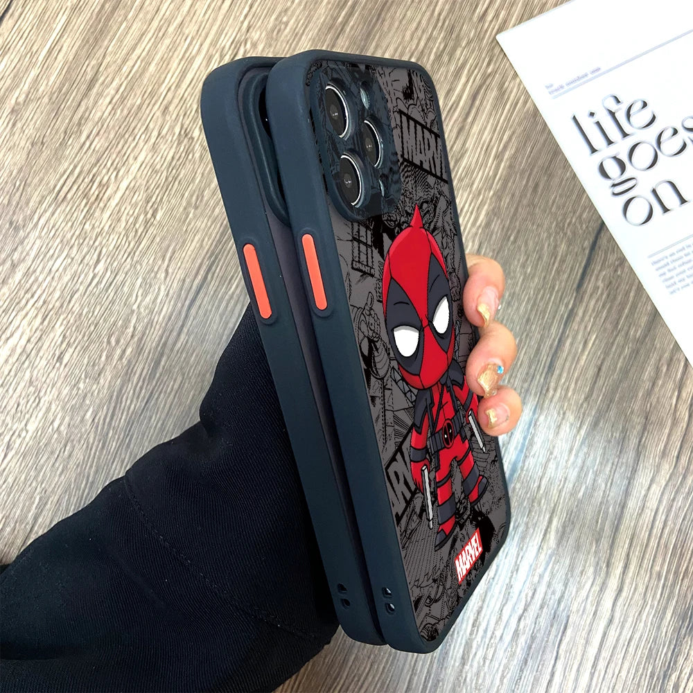 Deadpool Groot Venom Phone Case for Xiaomi Redmi Note 13 12 11 10 10A 10X 9 Prime 9S 8 Pro Plus 4G 5G Matte Clear Hard Cover - Caseverse