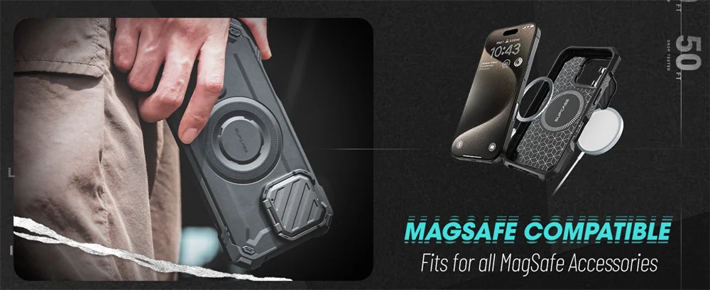 SUPCASE For iPhone 16 Pro Case 6.3" 2024 UB Mag XT Heavy Duty Rugged Strong Magnetic Phone Case with Camera Cover - Caseverse