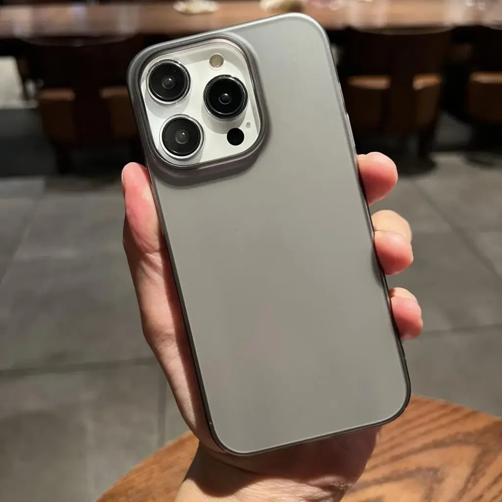 Ultra Thin Matte Hard PC Translucent Clear Phone Case For iPhone 16 Pro 15 14 Plus 13 12 Pro Max Shockproof Slim Skin Back Cover - Caseverse