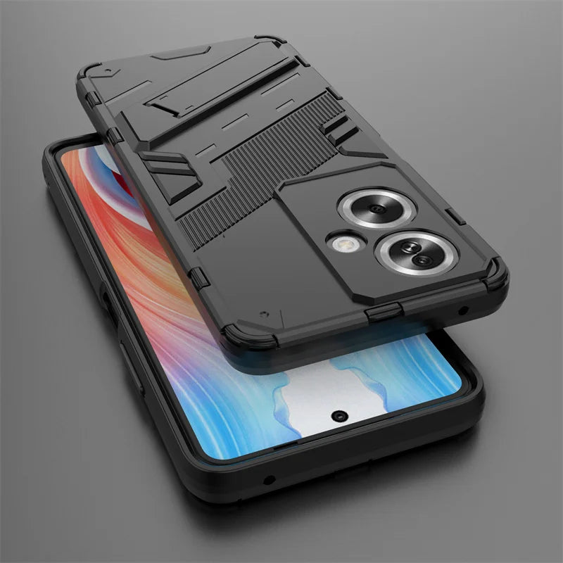 For OPPO A79 5G Case Shockproof Rugged PC Armor Phone Case For OPPO A 79 OPPOA79 5G CPH2553 Car Magnetic Holder Stand Back Cover - Caseverse