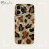 Vintage Glitter Leopard Print Phone Case For IPhone 16 15 13 12 11 Pro Max 14 Plus Dream Shell Leopard Marble Texture Hard Cover - Caseverse
