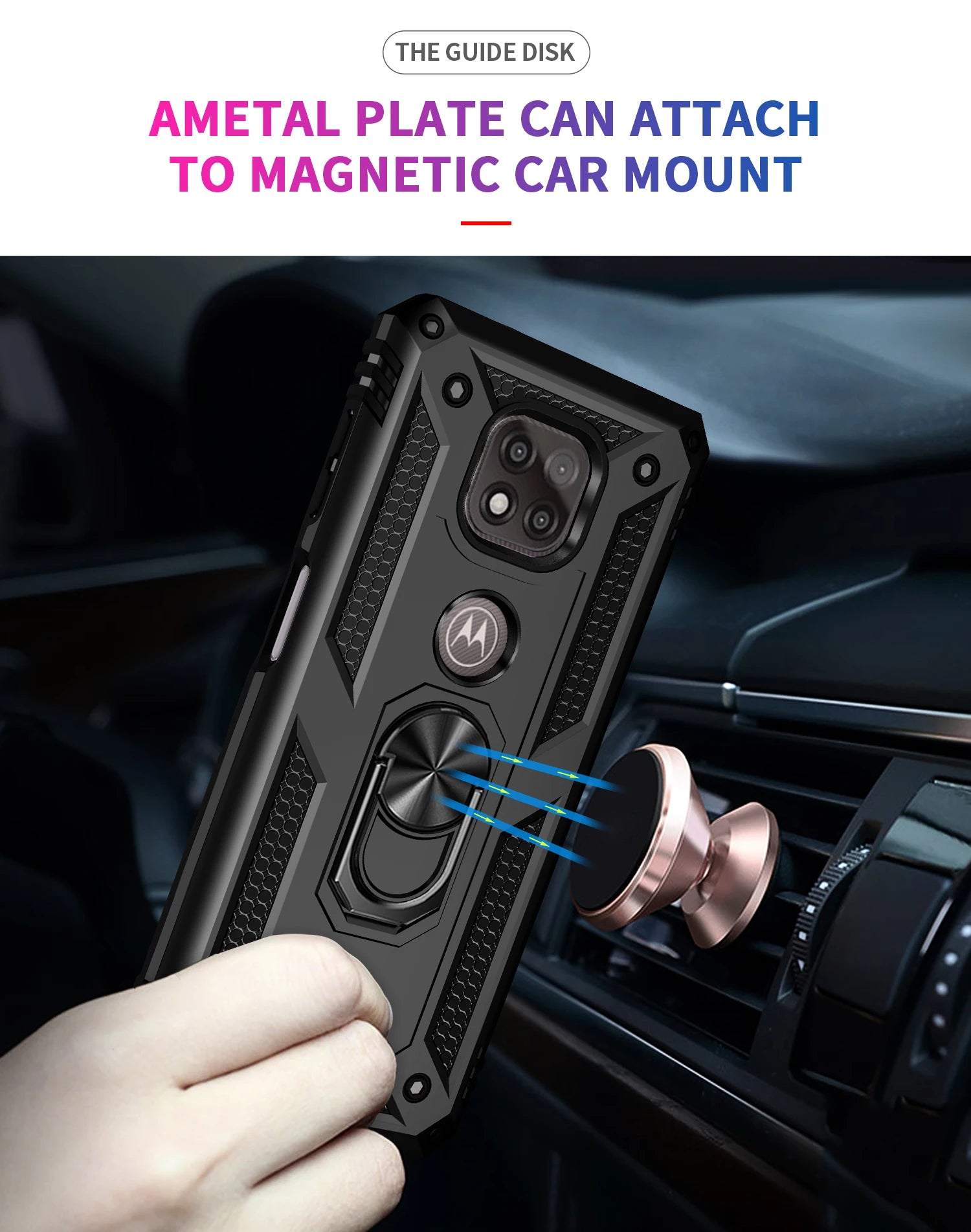for Moto G Power Case for Phone Moto G Power 2021 Case Shockproof Armor Rugged Military Protective Car Holder Magnetic Cover - Caseverse