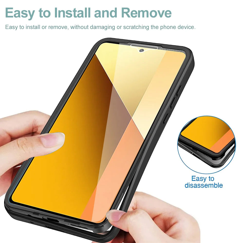 Case For Xiaomi Mi 14T Pro M 14 T P 13T 13 Redmi 14C 13C Mi14T 360 Shockproof Built in Screen Protector Plastic TPU Clear Cover - Caseverse